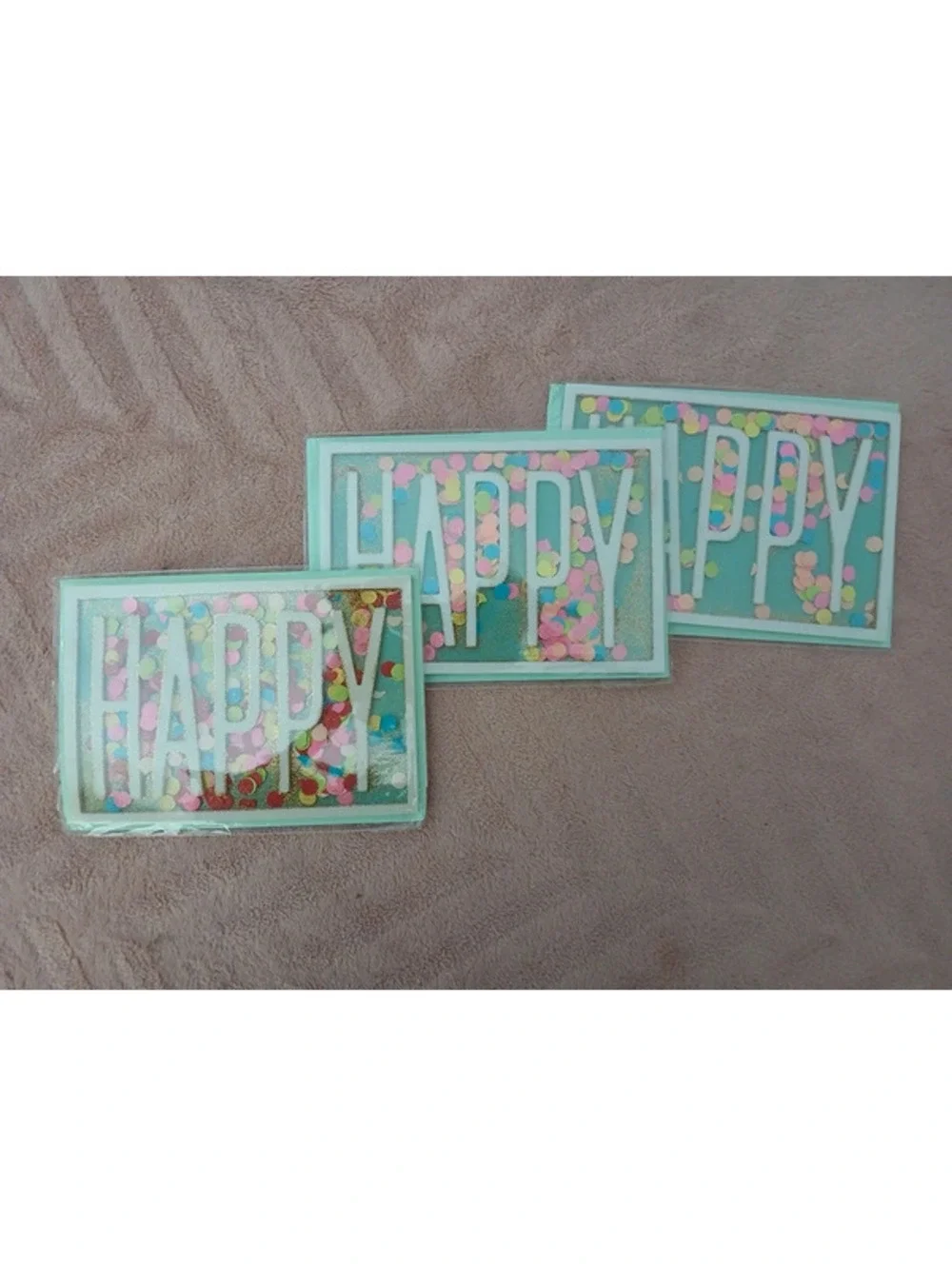 3 3D happy birthday glitter cards